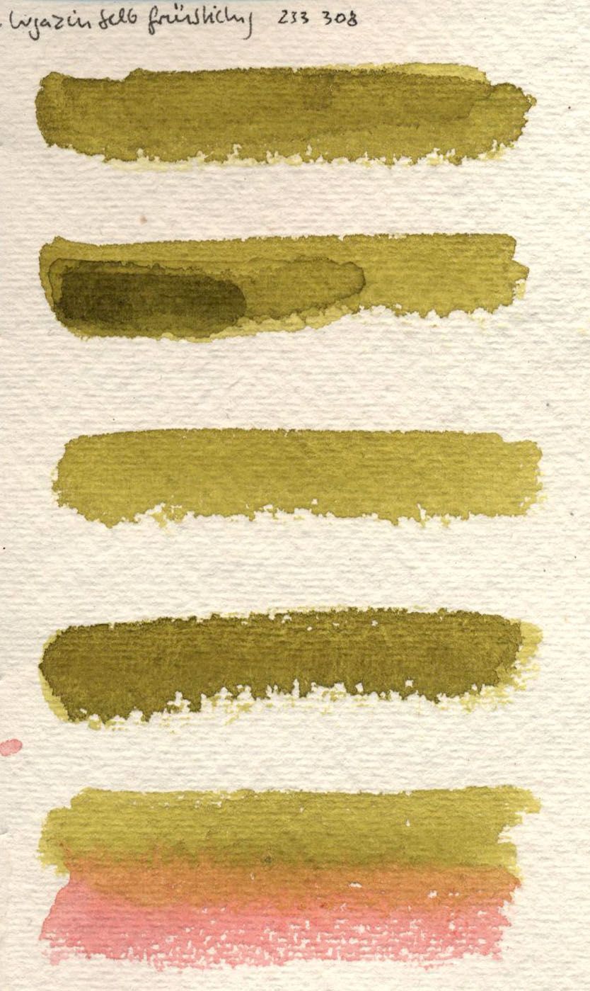 Kremer akvarel - žlutá, nazelenalá, PY 129 (plast, 3 x 1,8 x 1 cm)